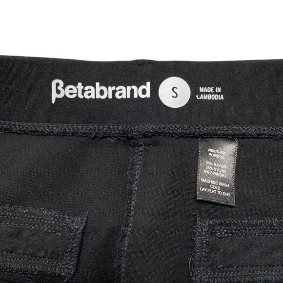 BETABRAND Straight Leg Classic Dress Yoga Pants in Black Small #W0076 - Picture 3 of 6